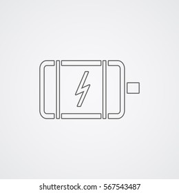 Electric motor icon. Vector illustration.