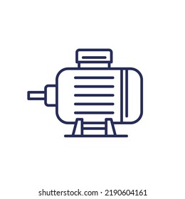 electric motor line icon, vector