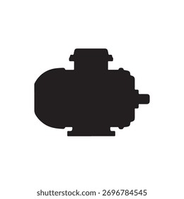 Elektrische Motor Silhouette Symbol Vektorgrafik-Design