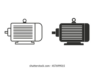 Electric motor vector icon. Illustration isolated on white background for graphic and web design.
