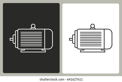 Electric motor vector icon. Illustration isolated for graphic and web design.