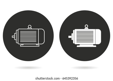 Electric motor vector icon. Illustration isolated for graphic and web design.