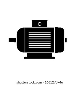 Electric Motor Vector Icon On White Background