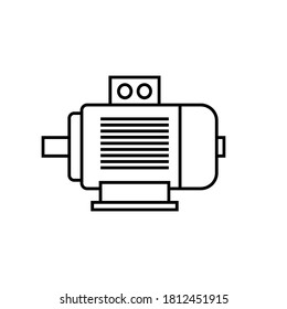 Electric motor vector icon on white background