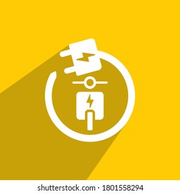 Electric Motorbike Icon, Automotive Icon Vector