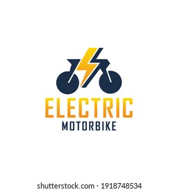 Electric Motorbike logo concept template icon design