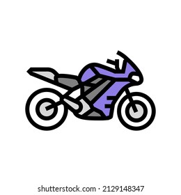 electric motorcycle color icon vector. electric motorcycle sign. isolated symbol illustration