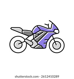electric motorcycle color icon vector. electric motorcycle sign. isolated symbol illustration