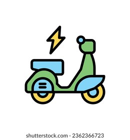 Vektorgrafik des Elektro-Motorrades 