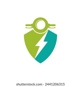 Electric motorcycle illustration vector flat design 