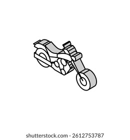 electric motorcycle isometric icon vector. electric motorcycle sign. isolated symbol illustration