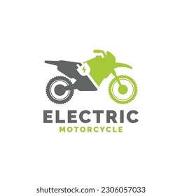 Vector de diseño del logotipo de la motocicleta eléctrica