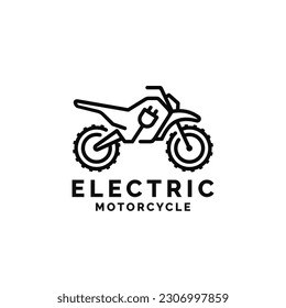 Electric motorcycle logo design vector