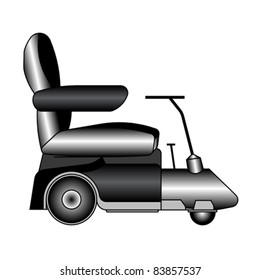 Electric and Motorized Wheelchair icon, vector

