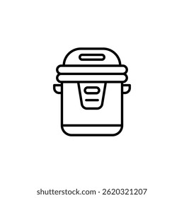 Electric multicooker icon, representing modern cooking appliance usage