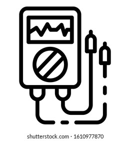 Electric multimeter icon. Outline electric multimeter vector icon for web design isolated on white background