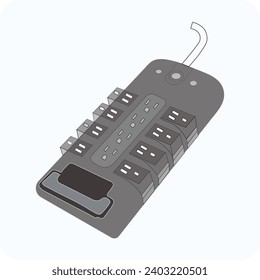 Electric multiplug vector icon eps