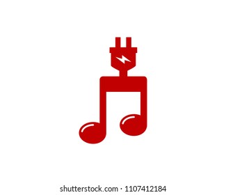 Electric Music Icon Logo Design Element