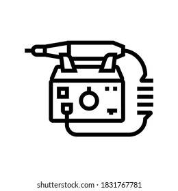 electric nail drill line icon vector. electric nail drill sign. isolated contour symbol black illustration