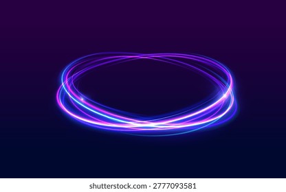 Electric neon frame with glowing light effects for futuristic banners and digital artwork layouts