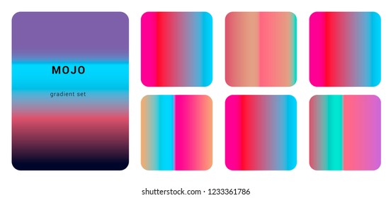 Electric Neon Gradient Set for greeting card, flyer, invitation, poster, brochure, banner calendar. Pastel Pinkish Gradient Collection.