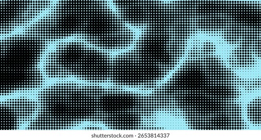 Electric neon waves filling the ether. Shimmering dots forming a pattern of smooth lines, bumps and depressions. Acid vector background for music album.
vector illustration