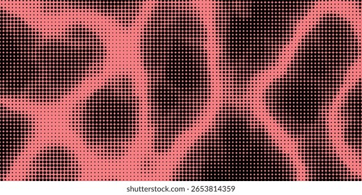 Electric neon waves filling the ether. Shimmering dots forming a pattern of smooth lines, bumps and depressions. Acid vector background for music album.
vector illustration