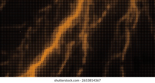 Electric neon waves filling the ether. Shimmering dots forming a pattern of smooth lines, bumps and depressions. Acid vector background for music album.
