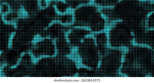 Electric neon waves filling the ether. Shimmering dots forming a pattern of smooth lines, bumps and depressions. Acid vector background for music album.
vector illustration