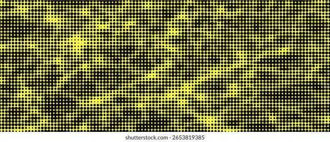 Electric neon waves filling the ether. Shimmering dots forming a pattern of smooth lines, Acid vector background for music album.