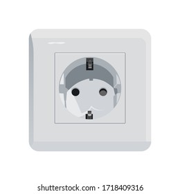 Electric outlet cartoon illustration design