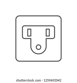 electric outlet icon. Element of web for mobile concept and web apps icon. Thin line icon for website design and development, app development