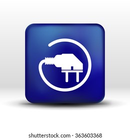 Electric outlet icon plug cord power vector.