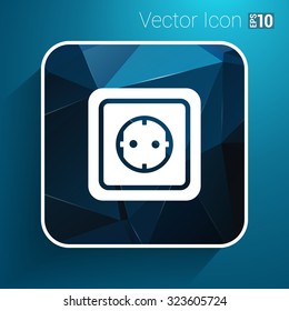 electric outlet  icon vector button logo symbol concept.