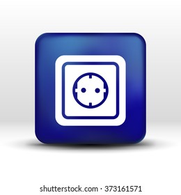 electric outlet  icon vector button logo symbol concept.