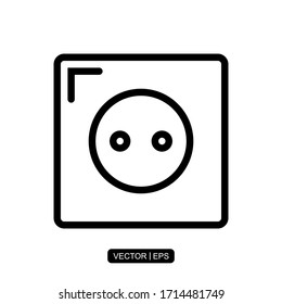 Electric Outlet icon vector illustration logo template for many purpose. Isolated on white background.