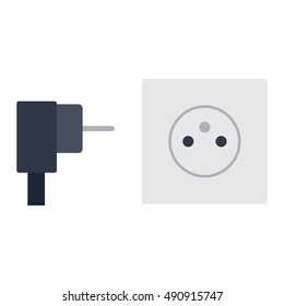 Electric outlet illustration on white background