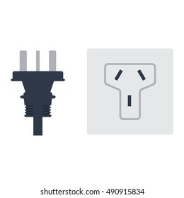 Electric outlet illustration on white background