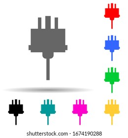 elektrische Steckdose mehrfarbiges Symbol. Einfache dünne Linie, Vektorillustration von Web-Icons für i und ux, Website oder mobile Applikationen