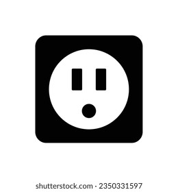 Salida eléctrica, zócalo - Icono relacionado con bienes raíces - Vector EPS glifo