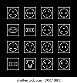 Electric outlets pictogram