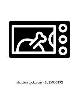 electric oven glyph icon vector. electric oven sign. isolated contour symbol black illustration