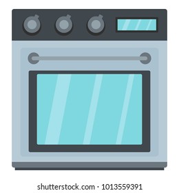 Electric oven icon. Cartoon illustration of electric oven vector icon for web