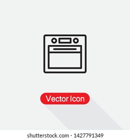 Electric Oven Icon, Microwave Icon Vector Illustration Eps10