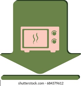 electric oven icon, vector design element