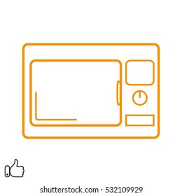 electric oven, microwave, icon, vector illustration EPS 10