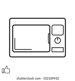electric oven, microwave, icon, vector illustration EPS 10