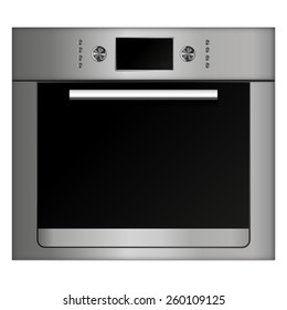 Electric oven. Vector Illustration isolated on white background.
