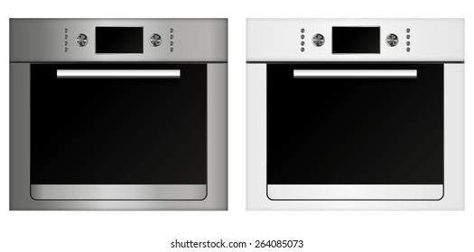 Electric oven. Vector Illustration isolated on white background.