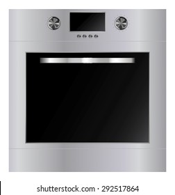 Electric oven. Vector Illustration isolated on white background.